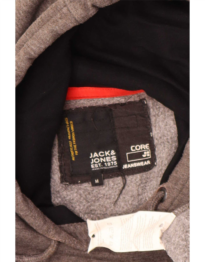 Jack & Jones Hombre Sudadera Con Capucha Gráfica De Algodón Gris Medio