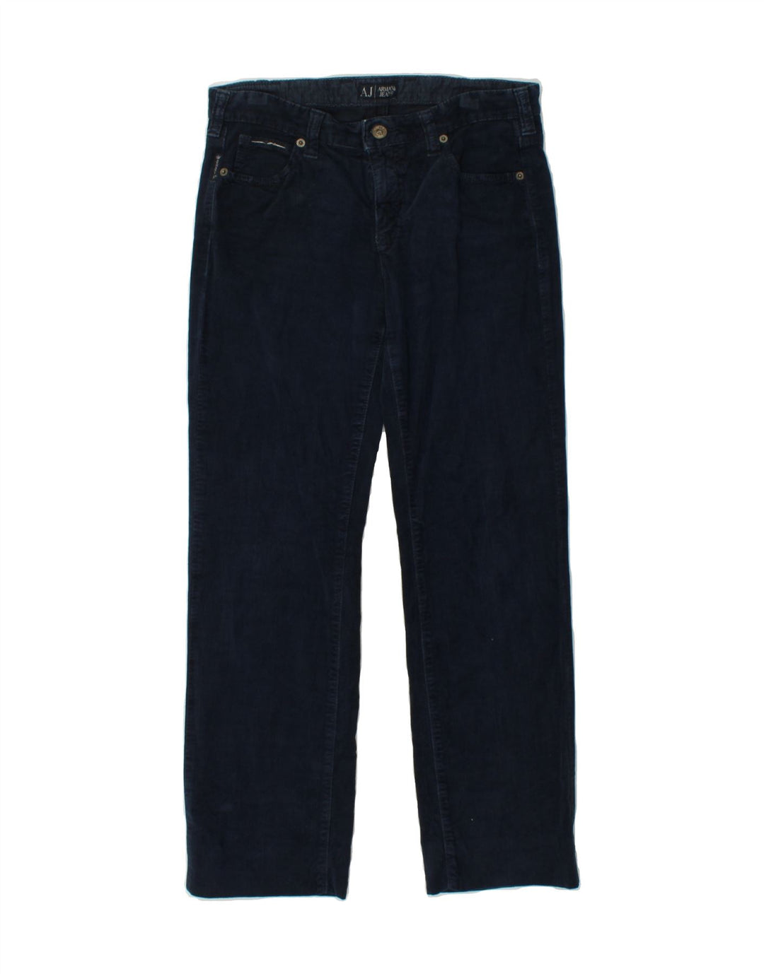 ARMANI Womens Straight Jeans W28 L27 Navy Blue Cotton Vintage Armani and Second-Hand Armani from Messina Hembry 