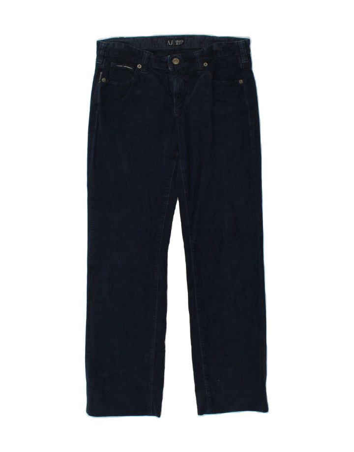 ARMANI Womens Straight Jeans W28 L27 Navy Blue Cotton Vintage Armani and Second-Hand Armani from Messina Hembry 