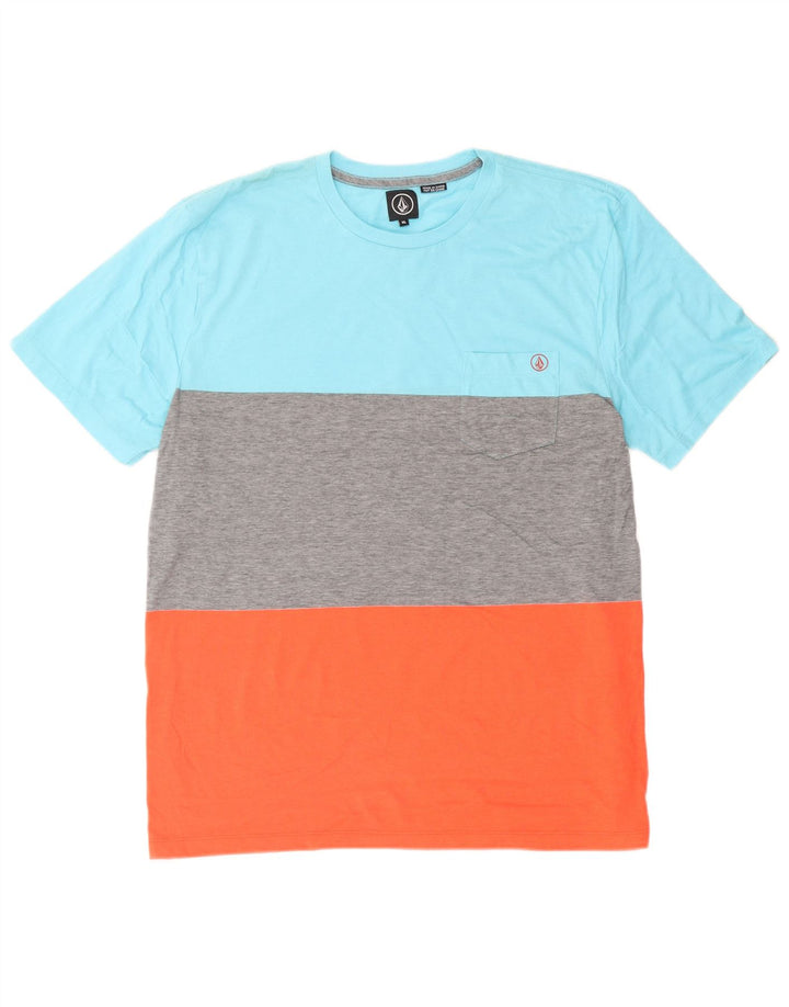 Volcom Camiseta gráfica para hombre Top XL Algodón color block multicolor
