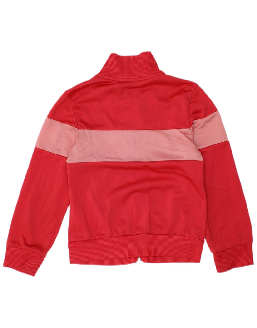 Adidas - Chaqueta de chándal para niña, 5-6 años, color rojo, poliéster