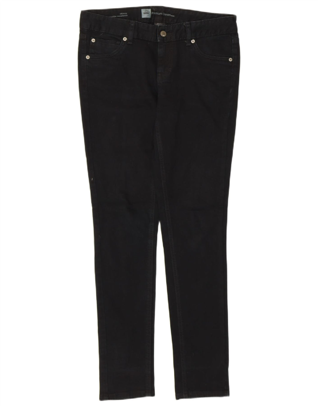 Mossimo Jeans ajustados elásticos para mujer US 4 Small W30 L30 Algodón negro