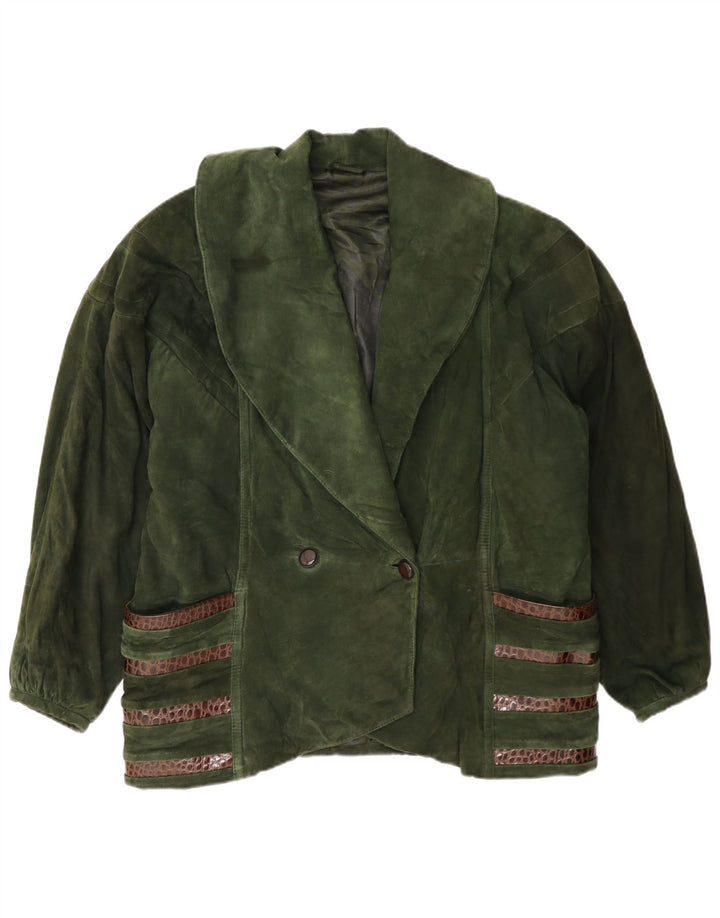 Pancaldi & B Chaqueta De Ante De Doble Botonadura Para Mujer IT 42 Medium Khaki