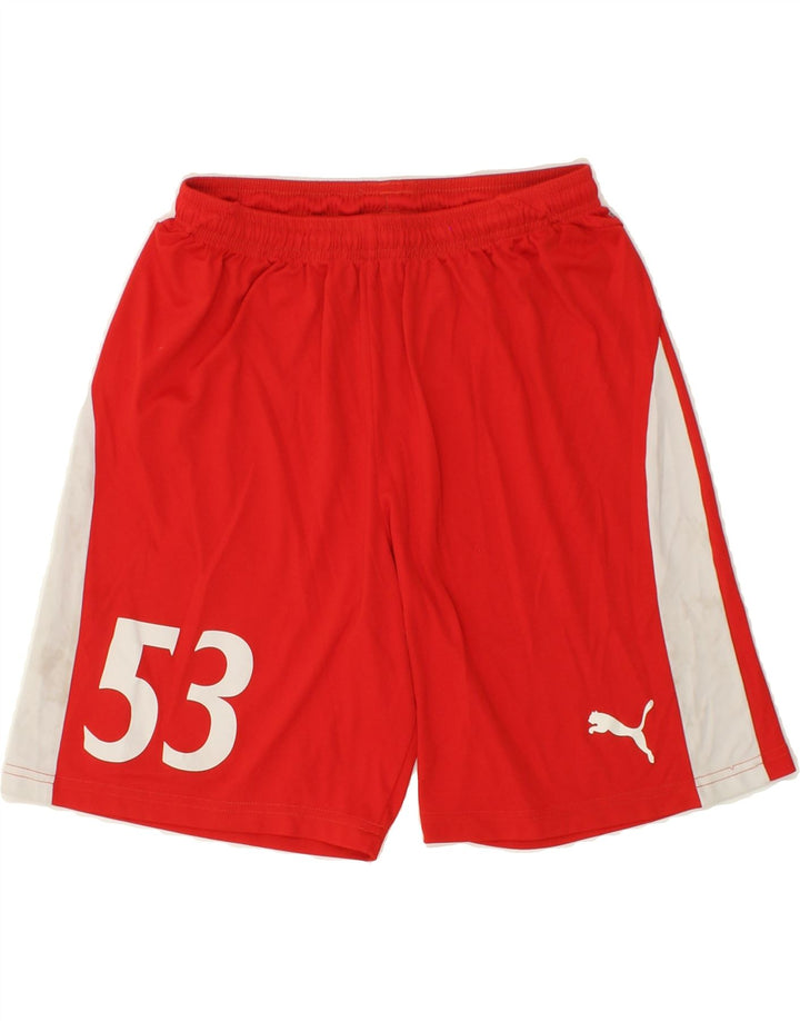 PUMA Mens Graphic Sport Shorts Medium  Red Colourblock Vintage Puma and Second-Hand Puma from Messina Hembry 