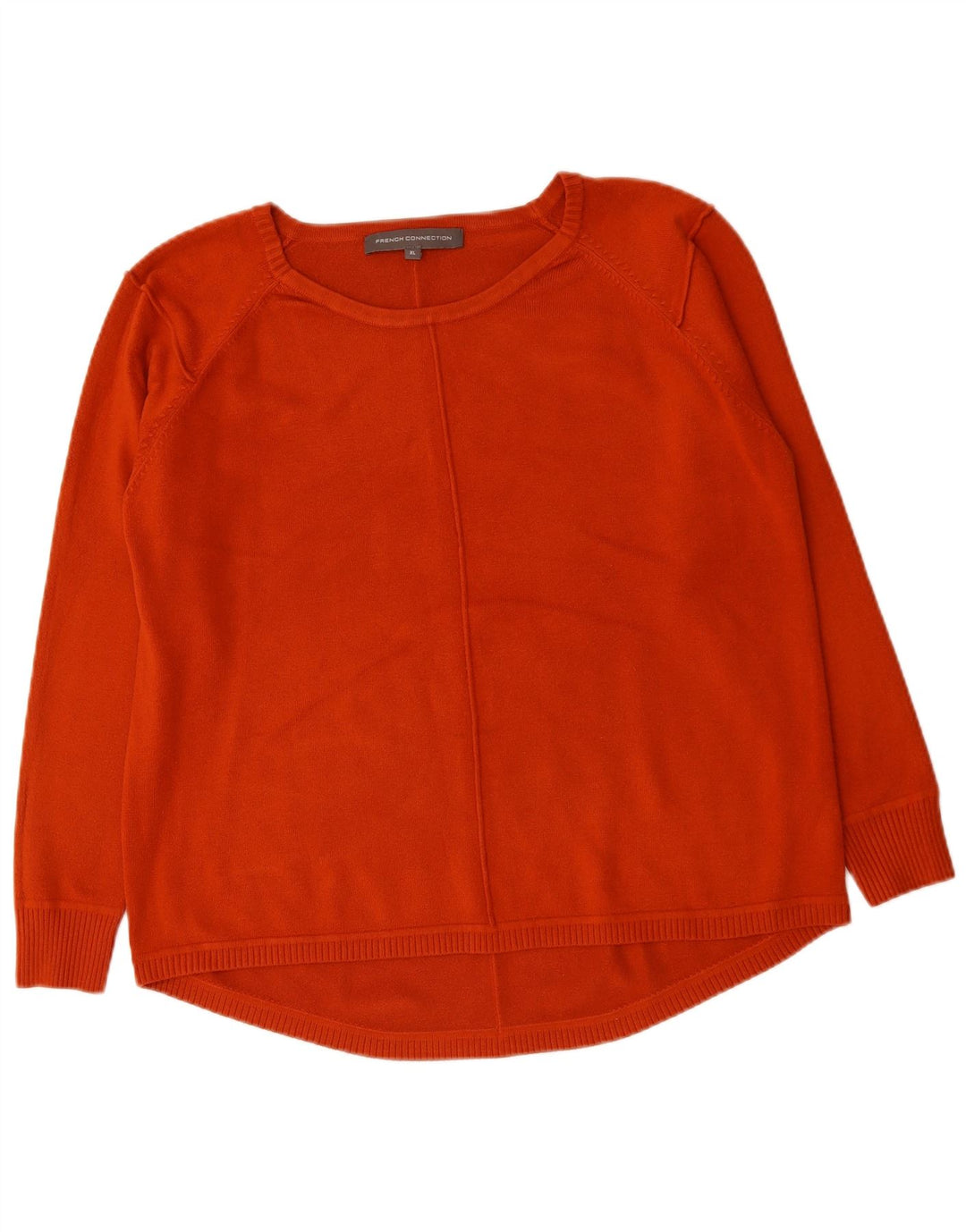 FRENCH CONNECTION Suéter tipo jersey con cuello barco para mujer UK 40 XL Naranja