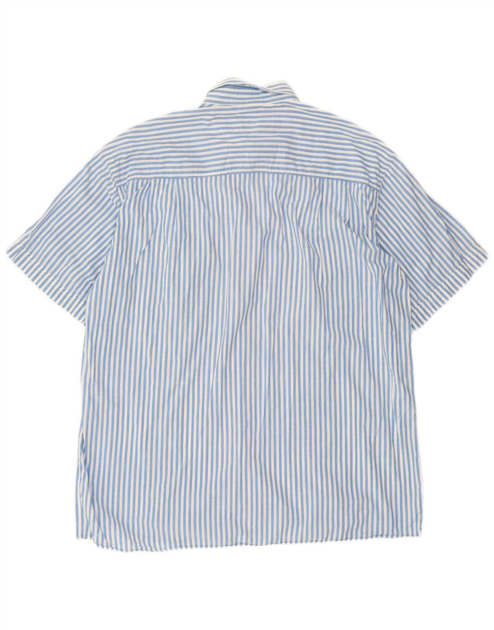 Camisa Vintage Hombre Manga Corta XL Rayas Azules