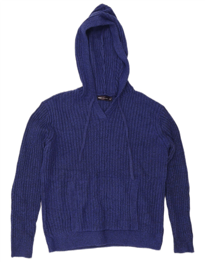 Marks & Spencer Suéter con capucha para mujer UK 44 Medium Azul marino