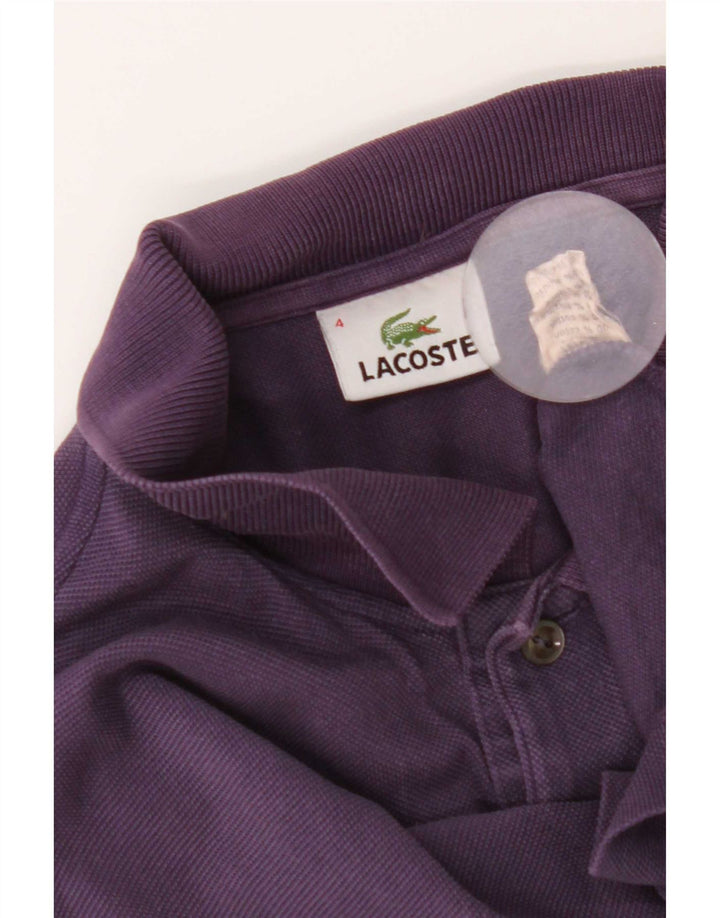 Polo Lacoste para hombre talla 4 mediano algodón morado