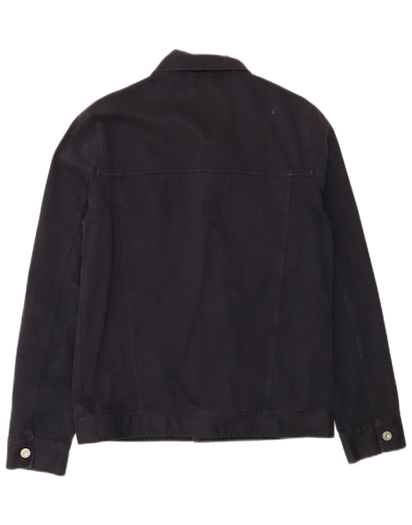 FRENCH CONNECTION Mens Denim Jacket UK 36 Small Navy Blue Cotton
