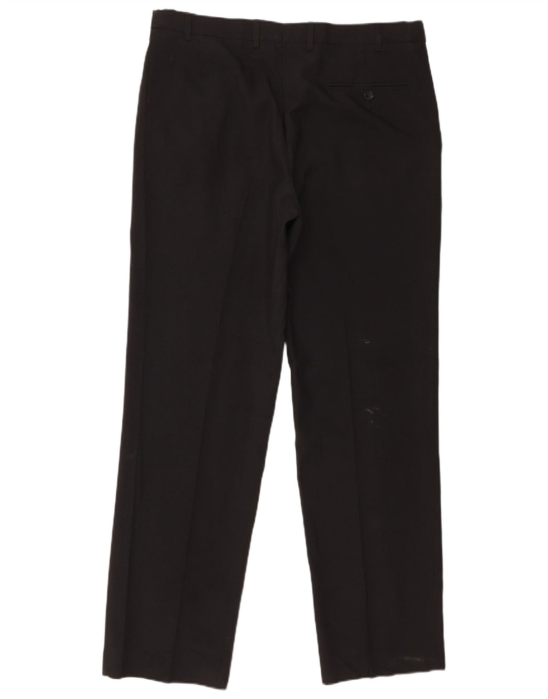 Marks & Spencer Pantalón de traje de corte regular para hombre W36 L31 Poliéster negro