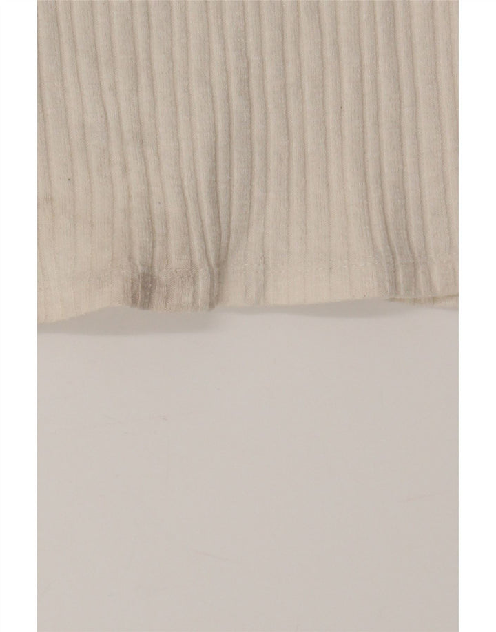 ZARA Womens Crop Blouse Top UK 8 Small Off White Vintage Zara and Second-Hand Zara from Messina Hembry 