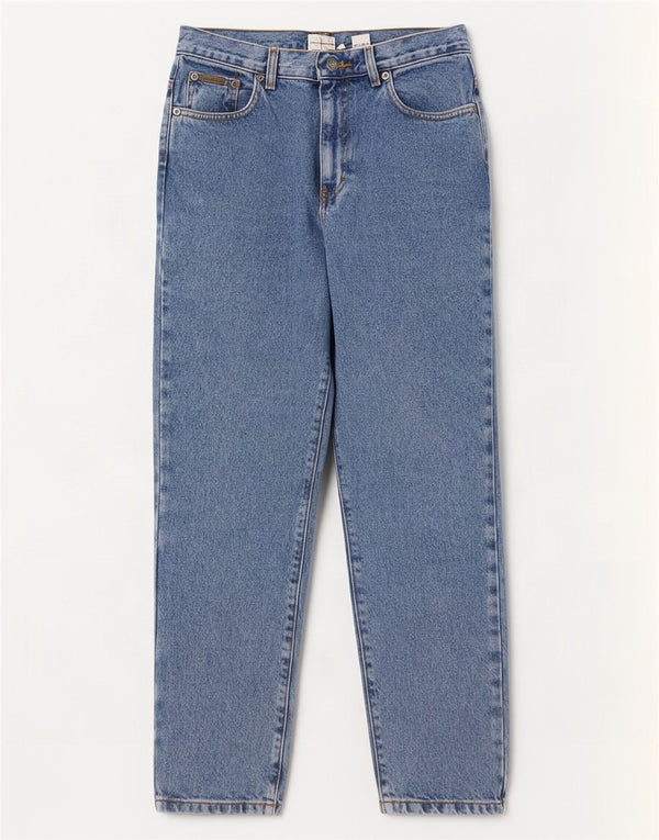 Calvin Klein Jeans cónicos de cintura alta para mujer US 8 Medium W28 L27 Azul