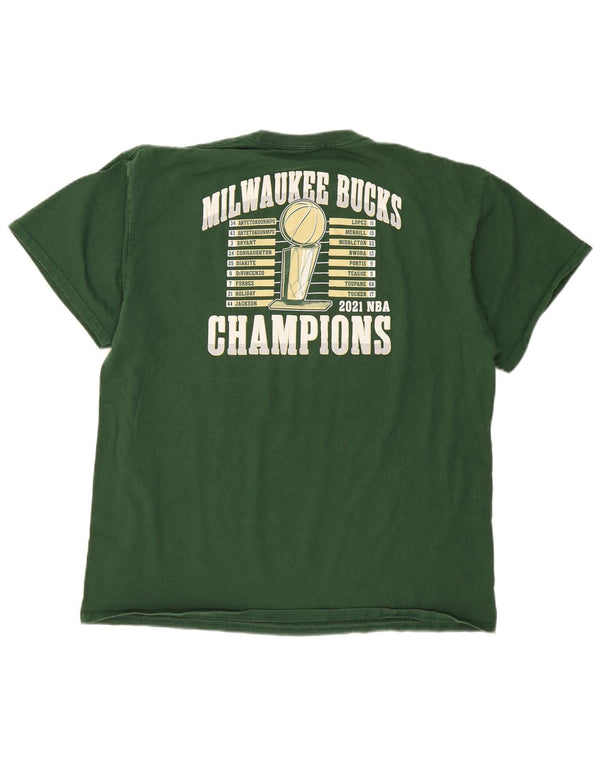 NBA Hombre Camiseta Gráfica Top XL Algodón Verde