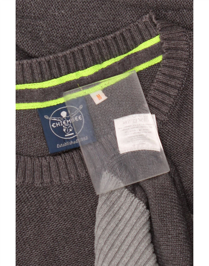 CHIEMSEE Jersey De Cuello Redondo Para Hombre De Algodón Gris Medio Con Bloques De Color