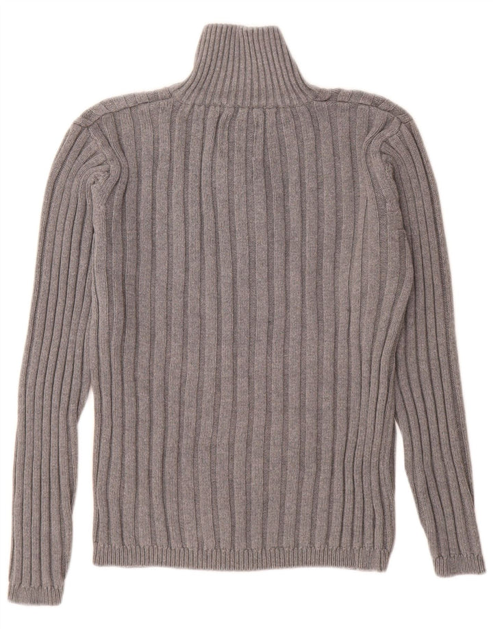 Jack & Jones Hombre Button Neck Jumper Sweater Small Gris Algodón