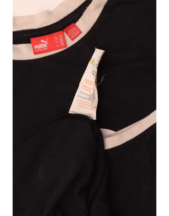 Puma Hombre Gráfico Chaleco Top 2XL Negro Colorblock Algodón