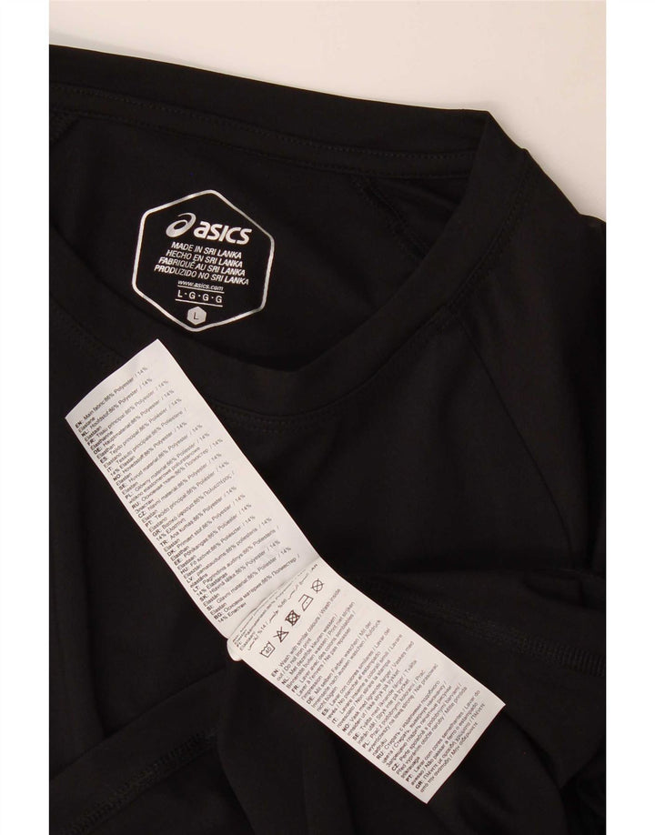 Camiseta Asics Hombre Top Grande Poliéster Negro