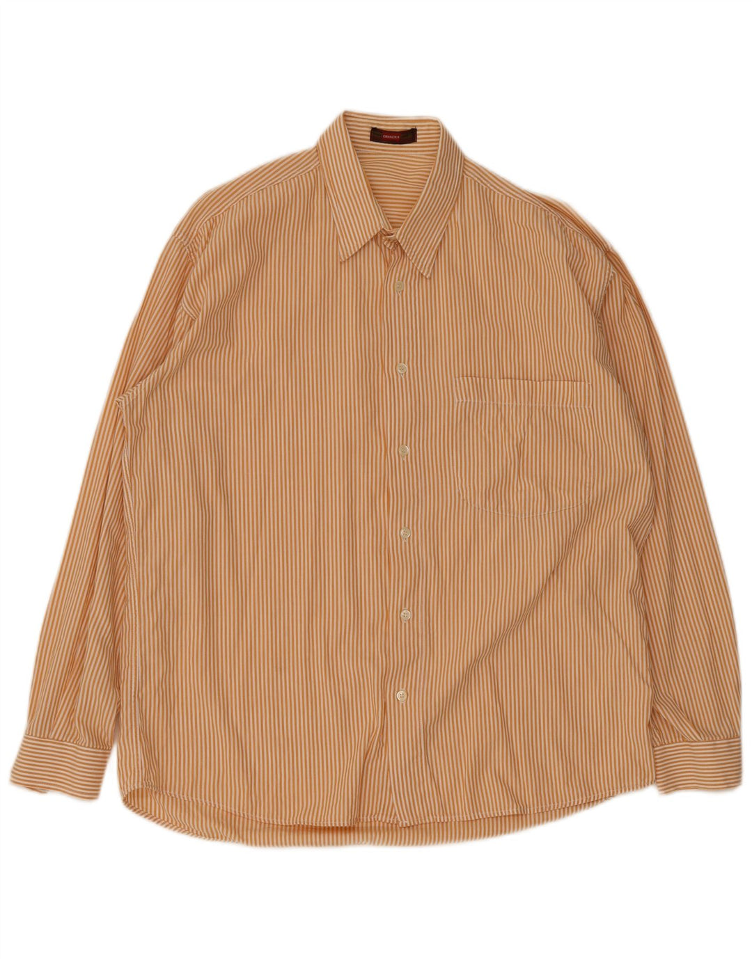 Camisa Carrera para hombre grande a rayas naranja
