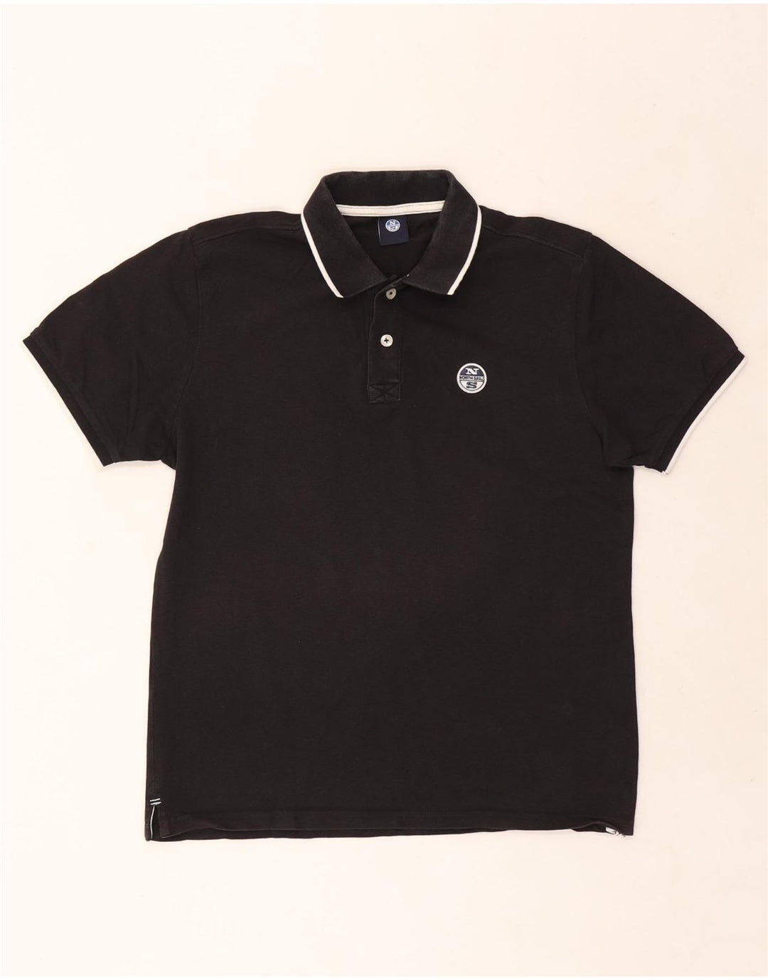 Polo North Sails Hombre Algodón Negro Mediano