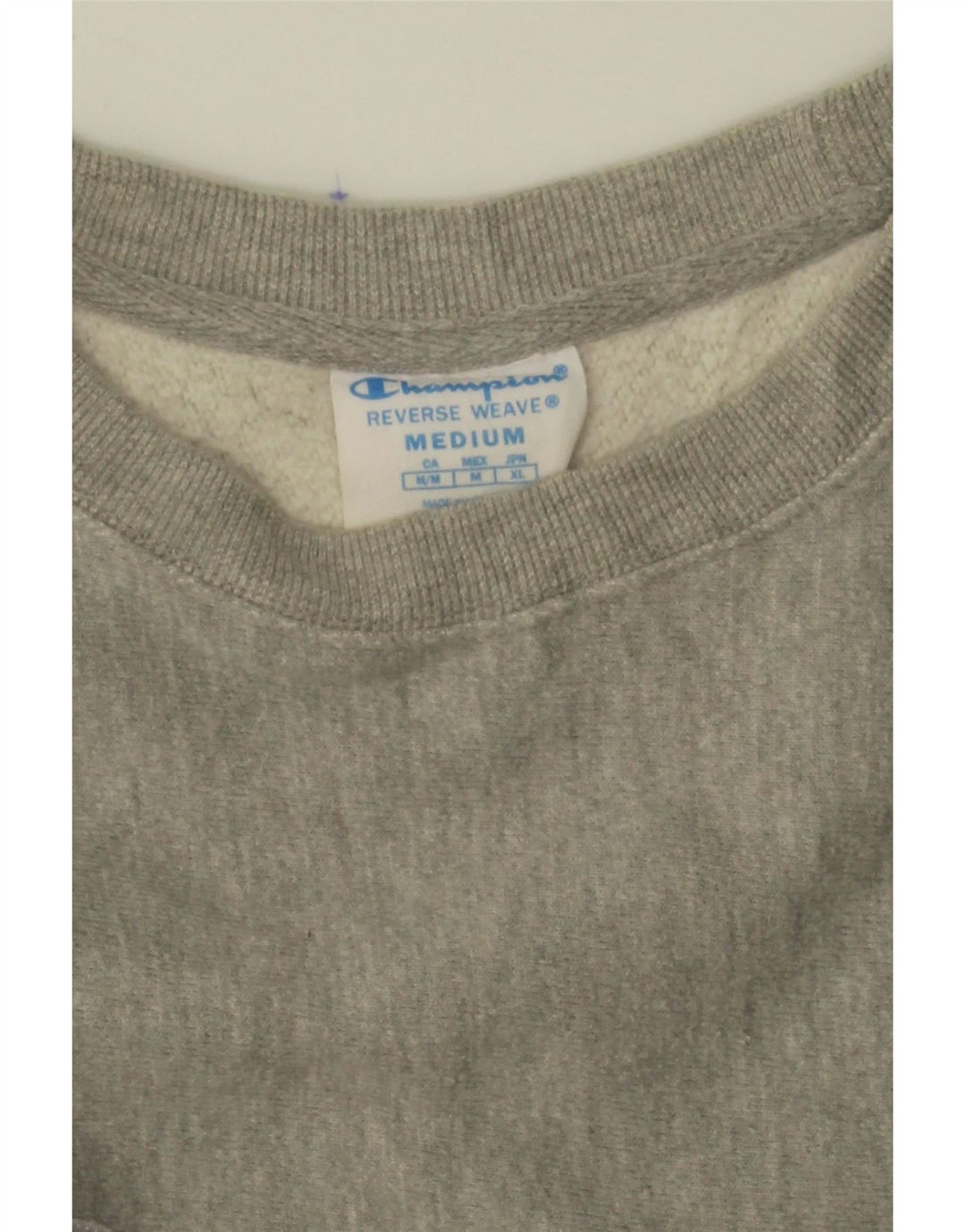 CHAMPION Womens Graphic Sweatshirt Jumper UK 14 Medium Grey Cotton Vintage Champion and Second-Hand Champion from Messina Hembry 