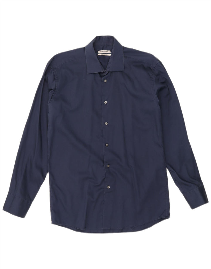 Camisa Calvin Klein para hombre talla 40 mediana azul marino