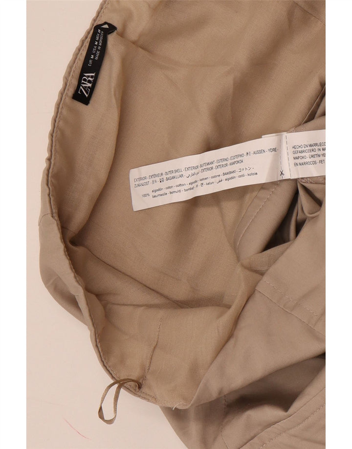 Zara Mujer Mono Sin Tirantes UK 42 Algodón Gris Medio