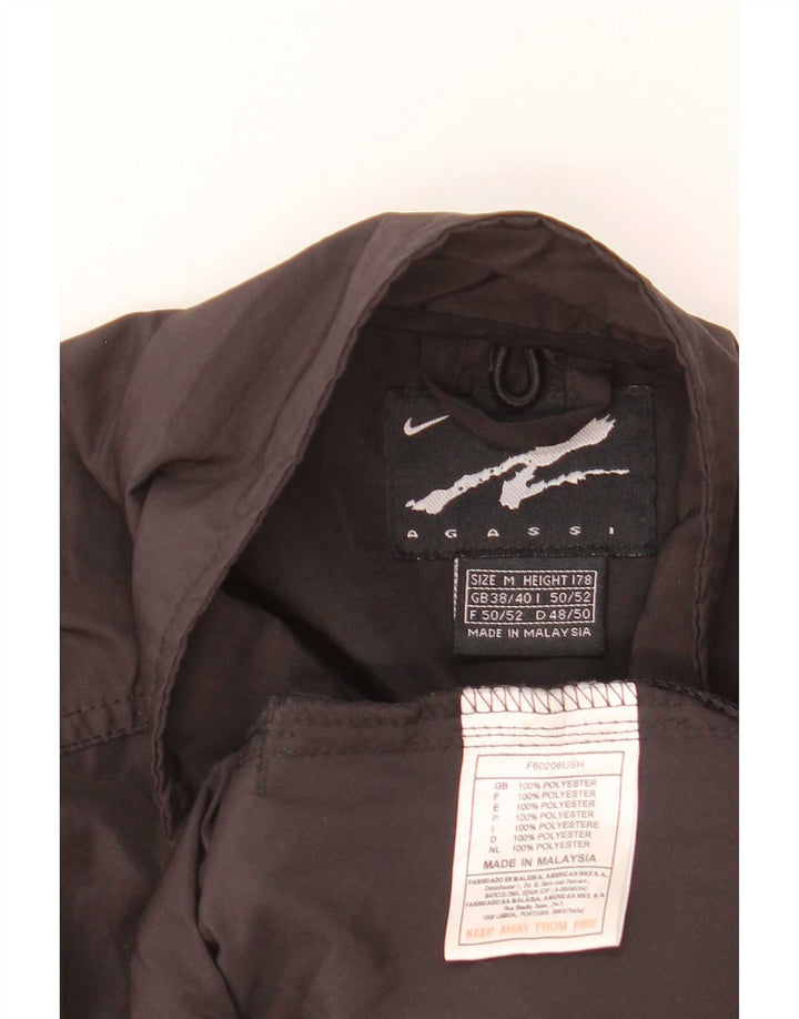 Nike Andre Agassi Chándal Top Chaqueta para Hombre UK 38/40 Mediano Negro