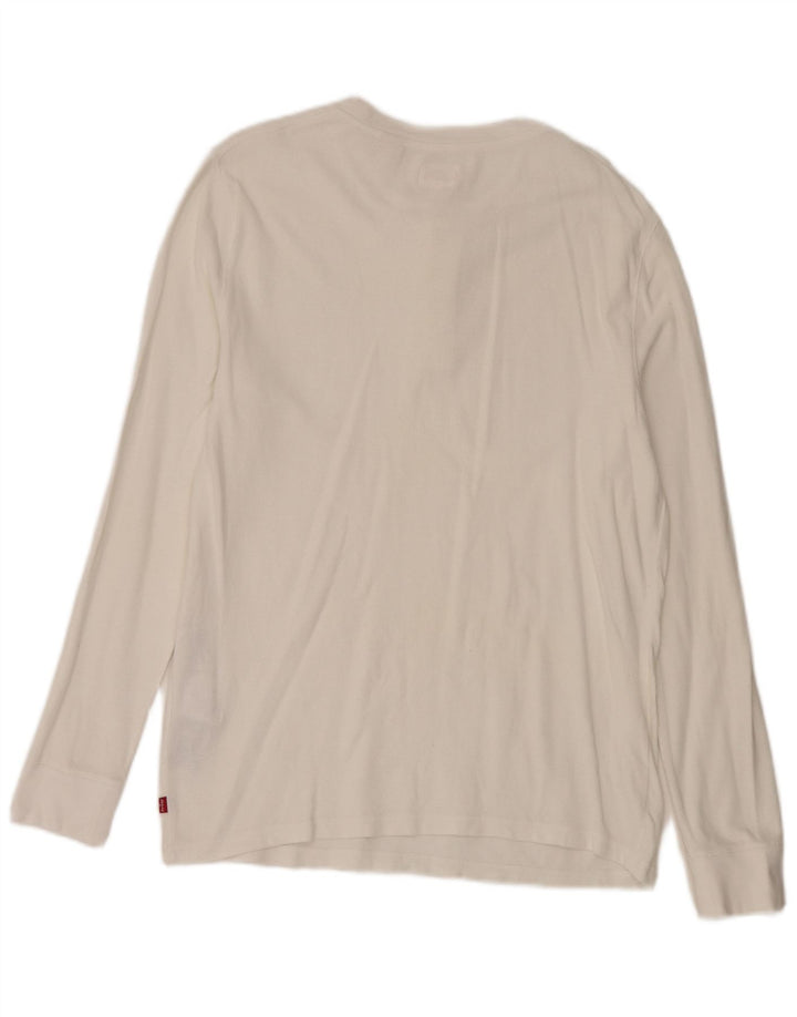 Levi's Hombre Top Manga Larga Algodón Blanco Mediano