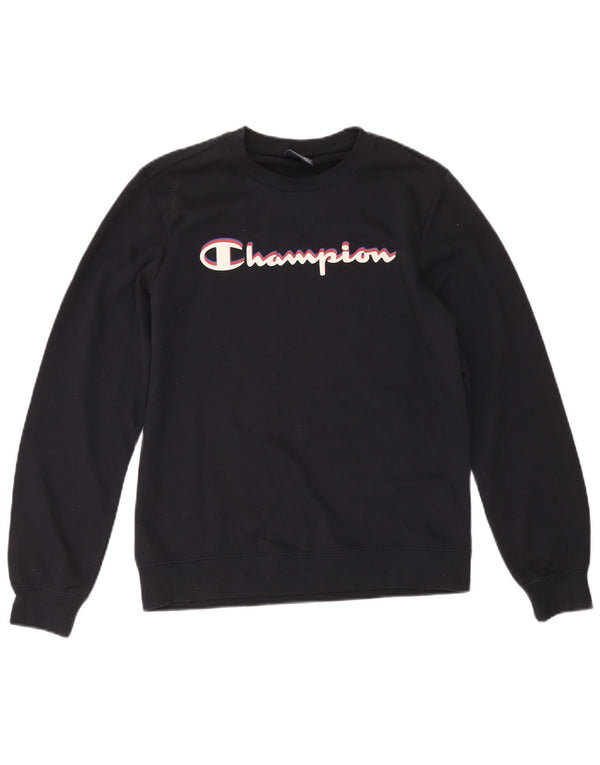 Champion Sudadera gráfica para niños 13-14 años XL Azul Marino Algodón