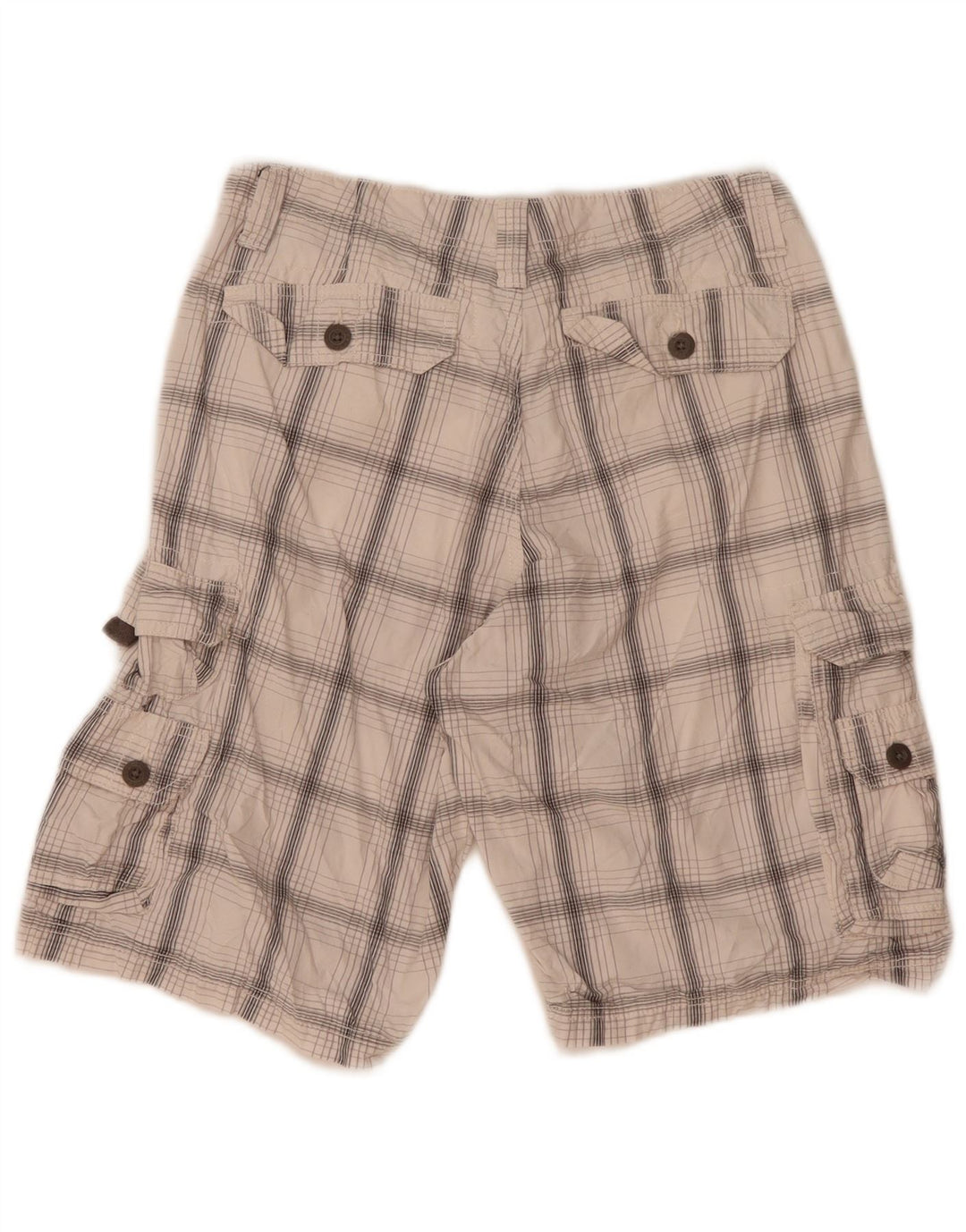 Lee Shorts Cargo Para Hombre W32 Algodón A Cuadros Blanco Mediano