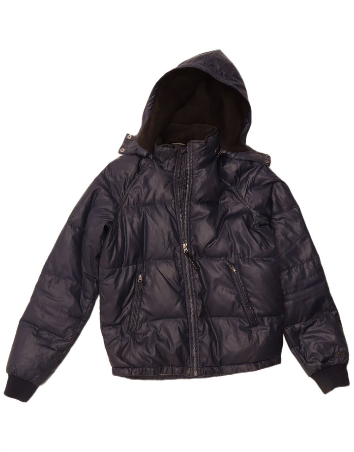 Sisley Chaqueta acolchada con capucha para hombre UK 36 Small Azul marino