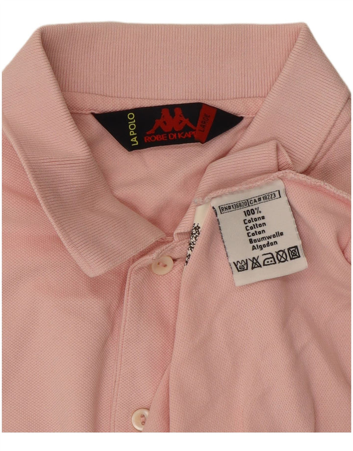 Polo Kappa Hombre Grande Rosa Algodón