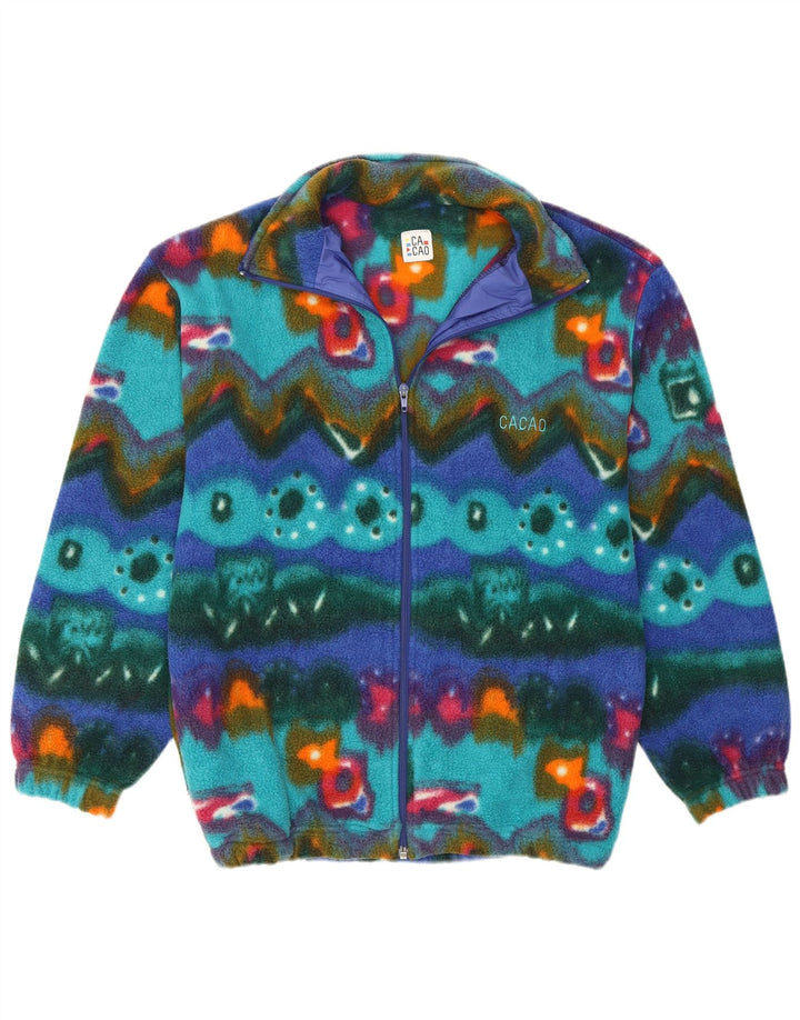 Cacao Chaqueta Polar Hombre IT 46 Small Poliéster Geométrico Multicolor