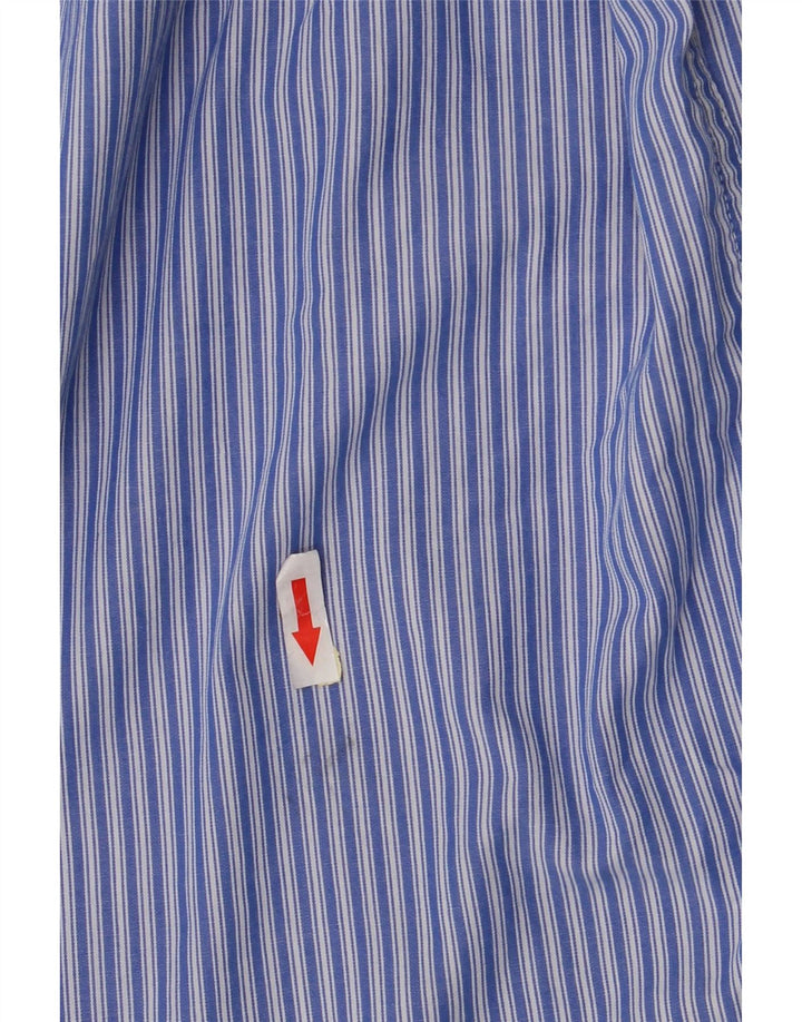 Chaps Camisa de fácil cuidado para hombre XL Algodón a rayas azules