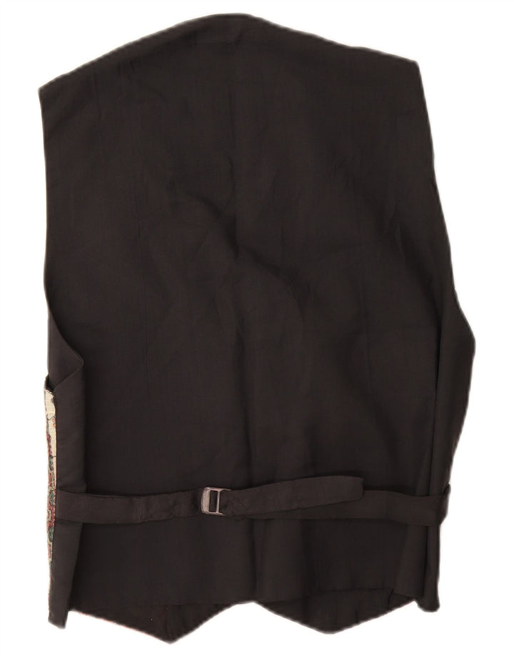 Chaleco vintage para hombre pequeño multicolor Fair Isle