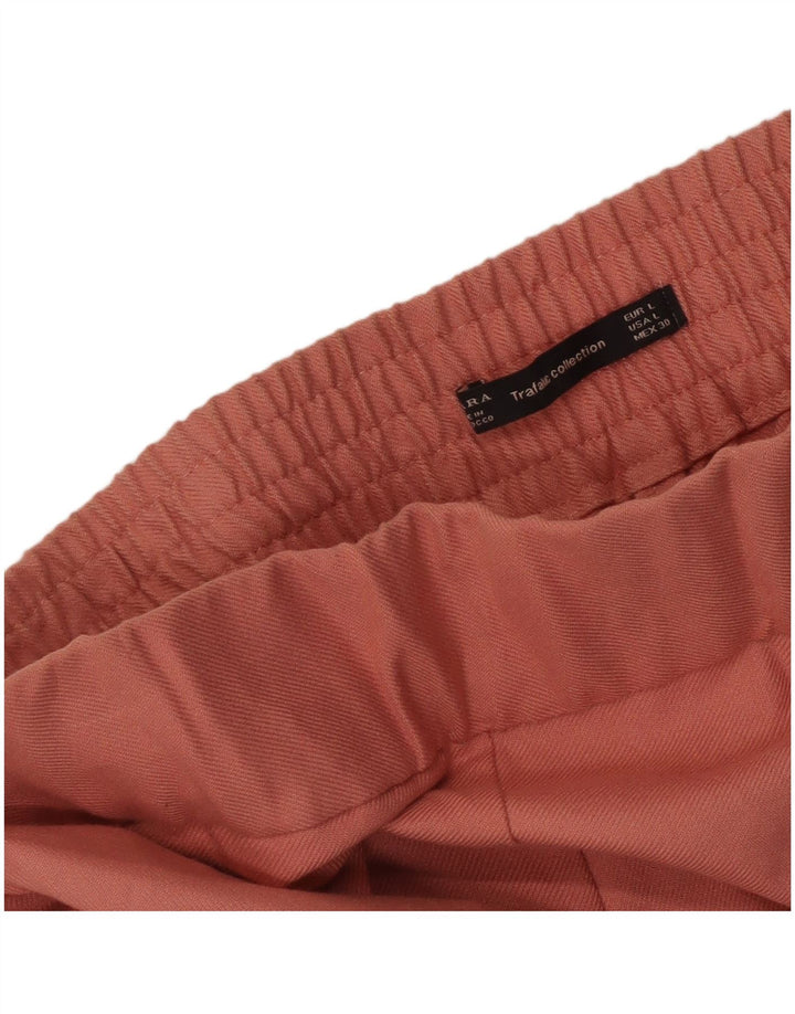 Zara Mujer Pantalón Capri Grande W30 L22 Rosa