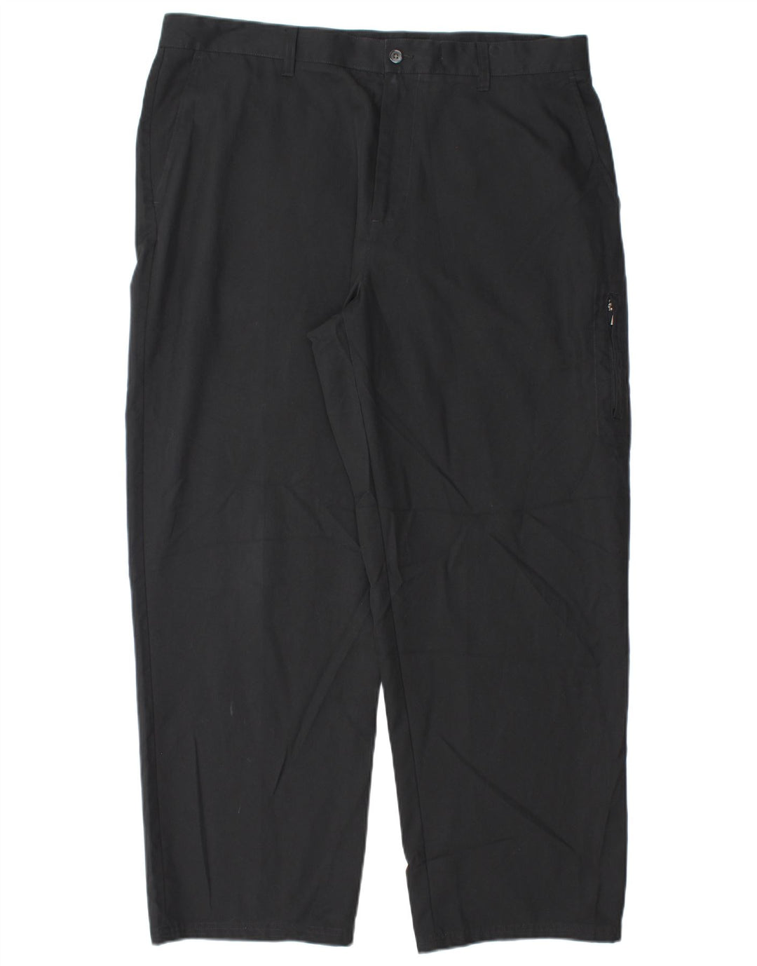IZOD Pantalón cargo recto para hombre W38 L30 Poliéster negro