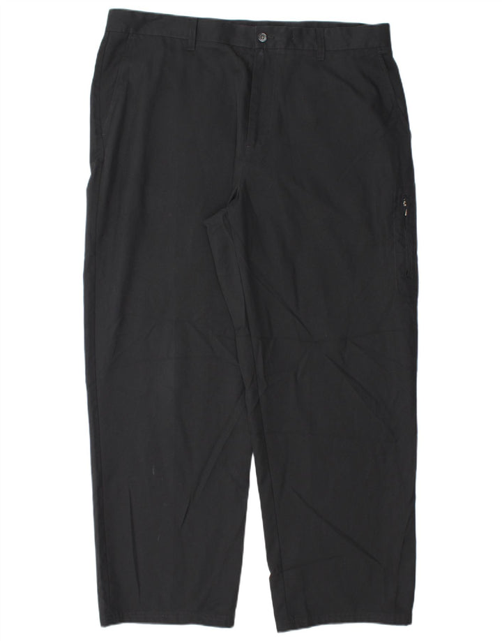 IZOD Pantalón cargo recto para hombre W38 L30 Poliéster negro