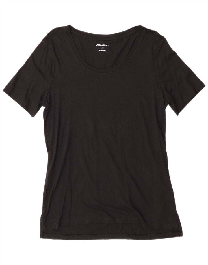 Eddie Bauer Camiseta para mujer Top UK 12 Medium Black Cotton