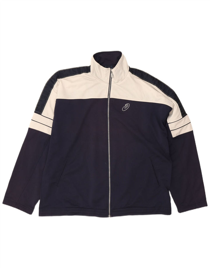 Asics - Chaqueta de chándal para hombre, talla 2XL, color azul marino