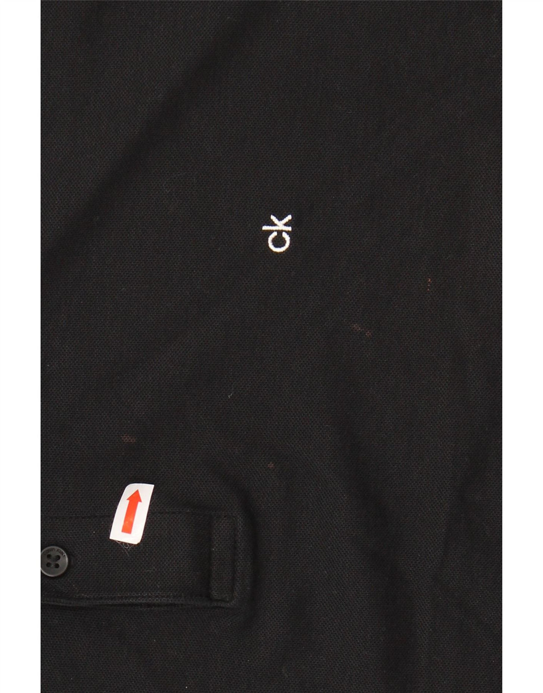 CALVIN KLEIN Polo para hombre grande de algodón negro