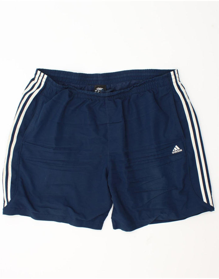 Adidas Pantalones cortos deportivos para hombre 2XL Azul marino Poliéster