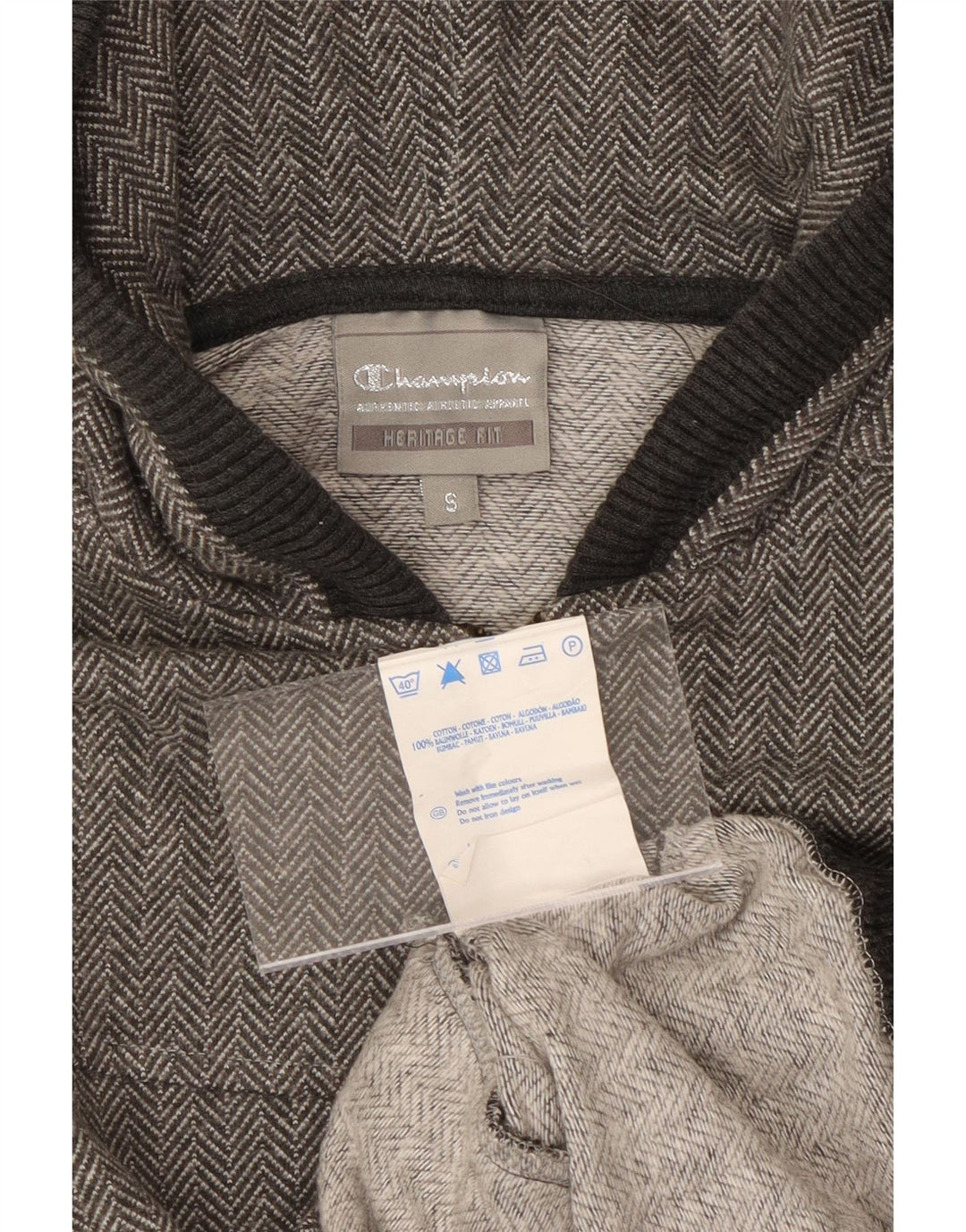 CHAMPION Suéter con capucha y cremallera Heritage Fit para mujer UK 10 Small Grey