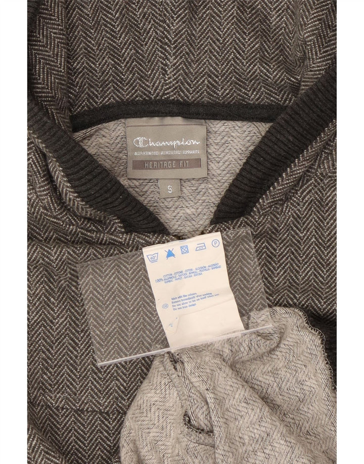 CHAMPION Suéter con capucha y cremallera Heritage Fit para mujer UK 10 Small Grey