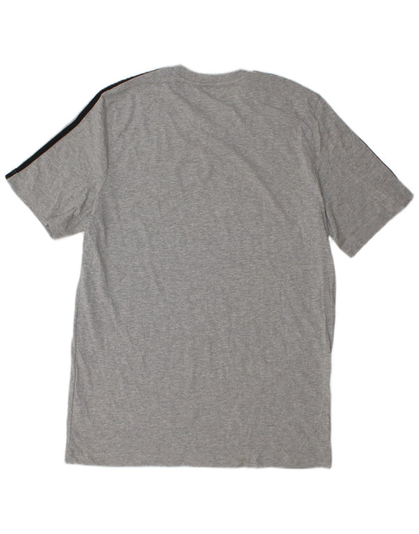 Adidas - Camiseta para hombre, talla grande, algodón gris
