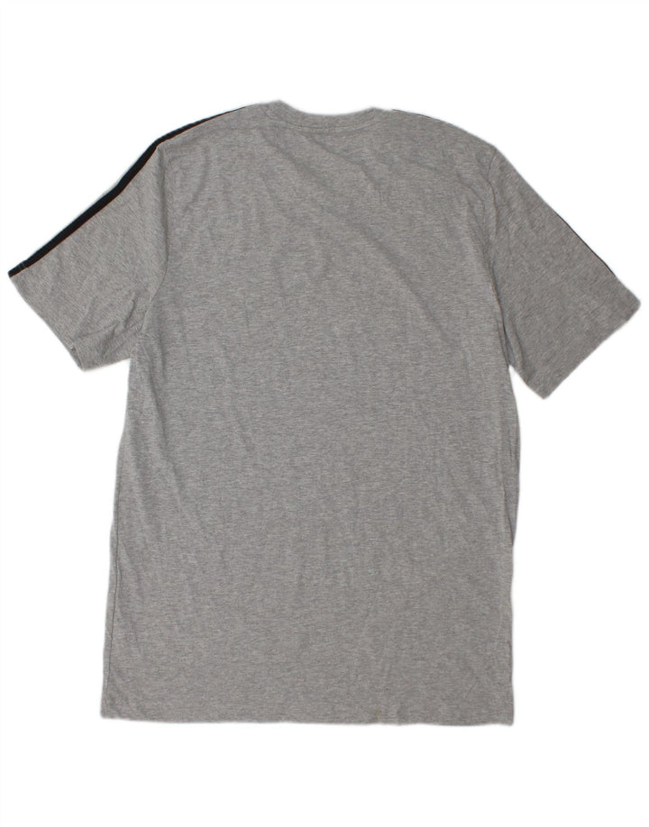 Adidas - Camiseta para hombre, talla grande, algodón gris
