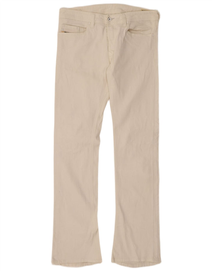 DIESEL Vaqueros Trouleg Bootcut Mujer W32 L34 Algodón Blanco