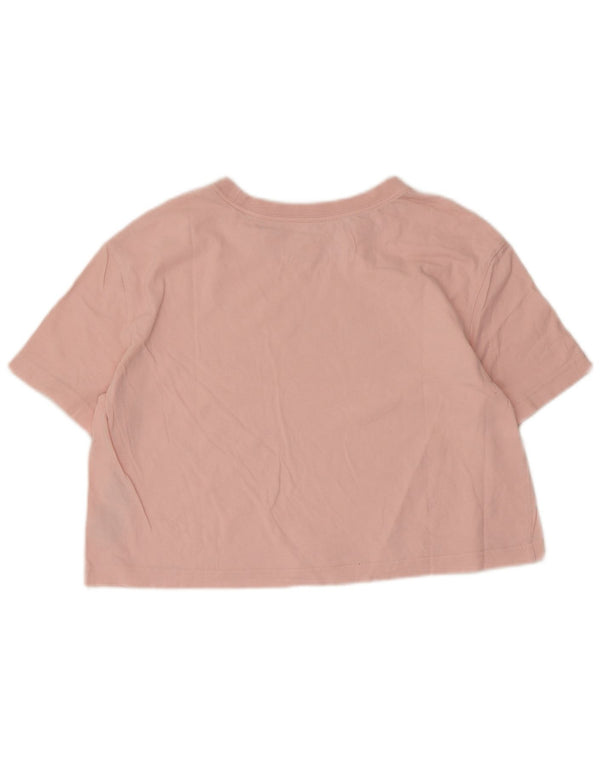 Nike Camiseta Corta Suelta para Mujer UK 40 Algodón Rosa Medio