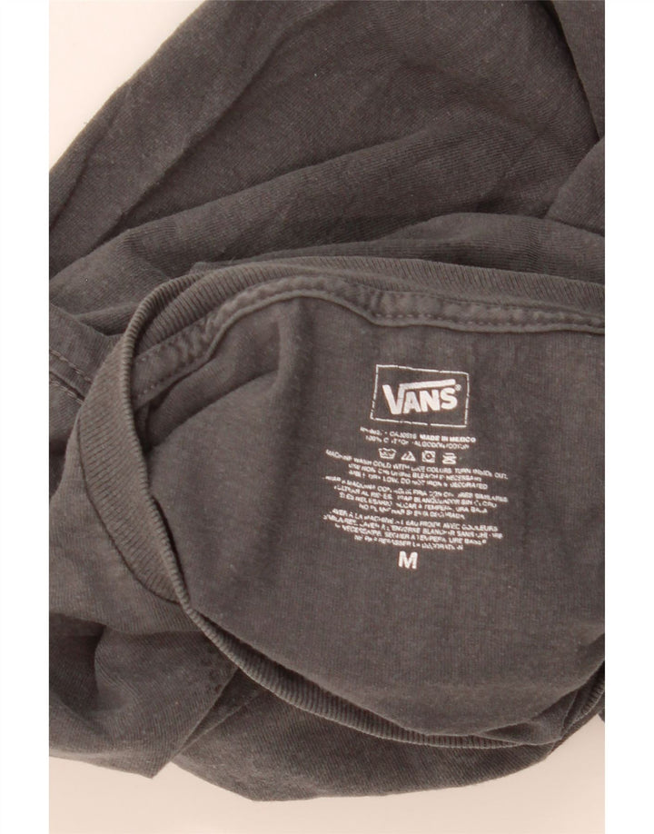 VANS Hombre Camiseta Gráfica Top Algodón Gris Medio