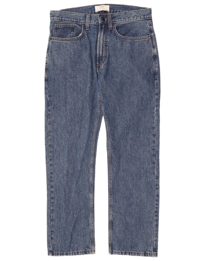 Marks & Spencer Jeans rectos para hombre W32 L29 Algodón azul